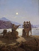 Carl Gustav Carus Italienische Fischer im Hafen von Neapel painting